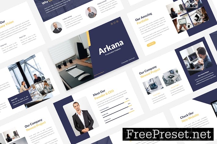 Arkana - Business PowerPoint Template 5DMRXJA