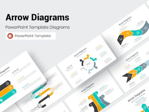 Arrow Diagrams PowerPoint Presentation Template 3DQFD8A