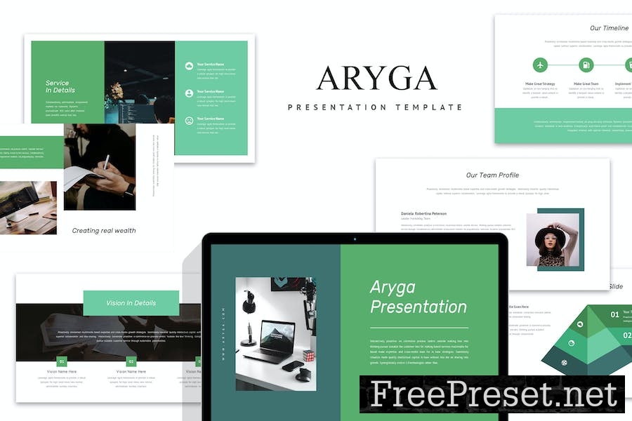 Aryga : Pitch Deck Green Keynote Template PBKPFW2