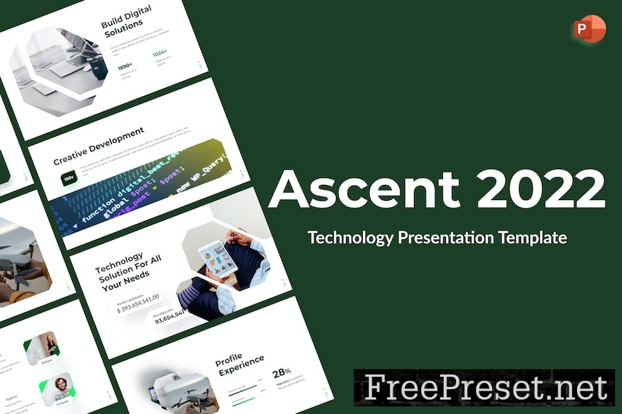 Ascent 2022 Green Modern Technology PowerPoint AEZMPBW