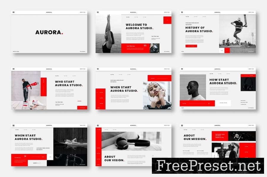 Aurora – Business PowerPoint Template 4E6HJNH