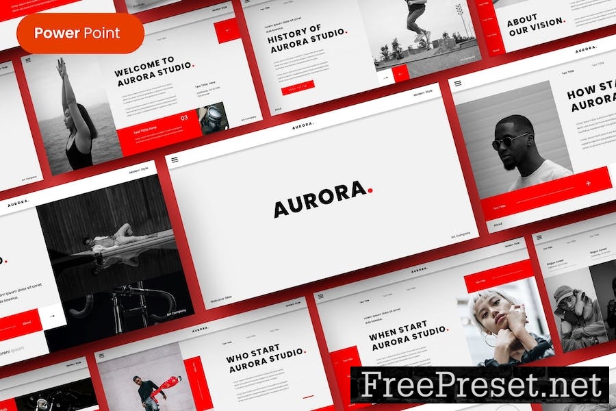 Aurora – Business PowerPoint Template 4E6HJNH