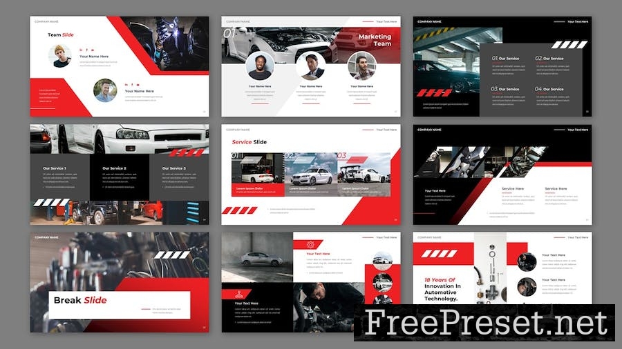 Automotif - Car Business Service Google Slides BSZV4YK