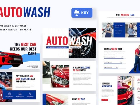 AUTOWASH - Car Wash & Services Keynote Template YXWYAYA