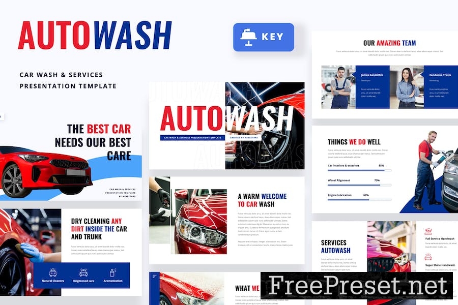 AUTOWASH - Car Wash & Services Keynote Template YXWYAYA