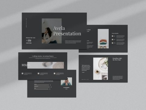 Avela : Minimal Pale Keynote Template MUWEPJ4