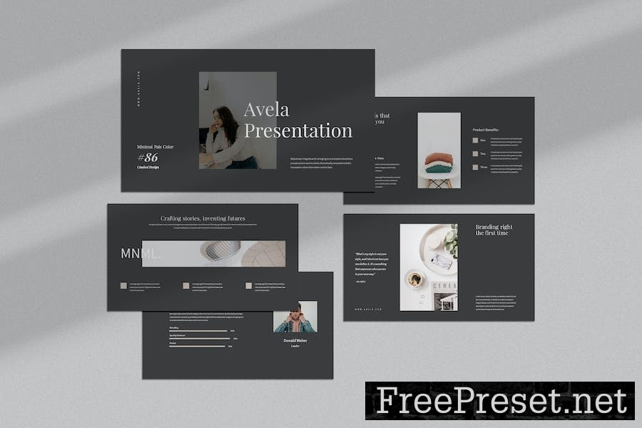 Avela : Minimal Pale Keynote Template MUWEPJ4