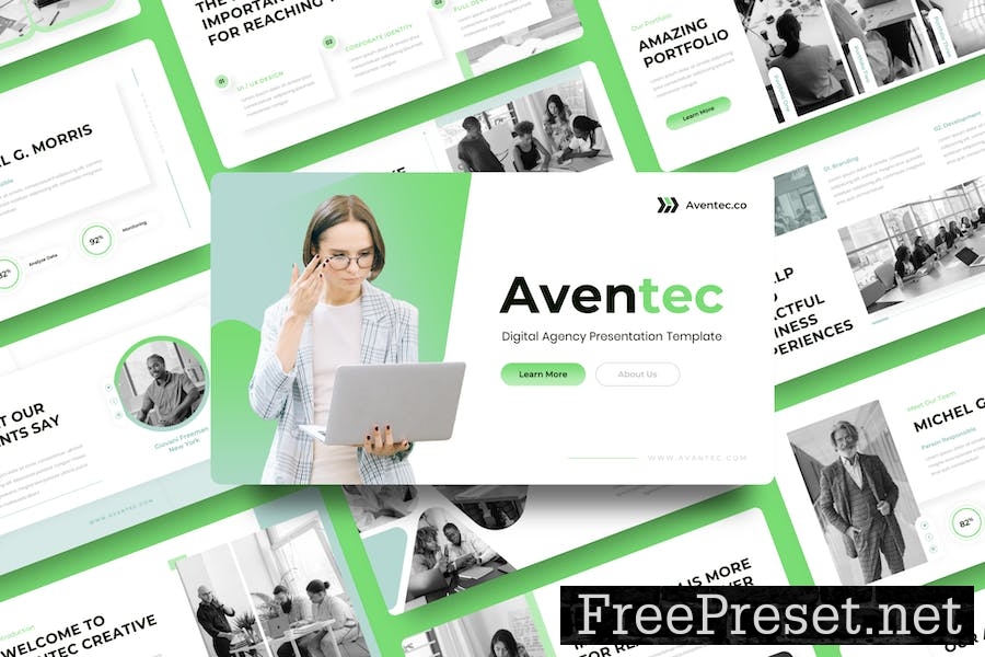 Aventec - Digital Agency Keynote Template K82LPWX