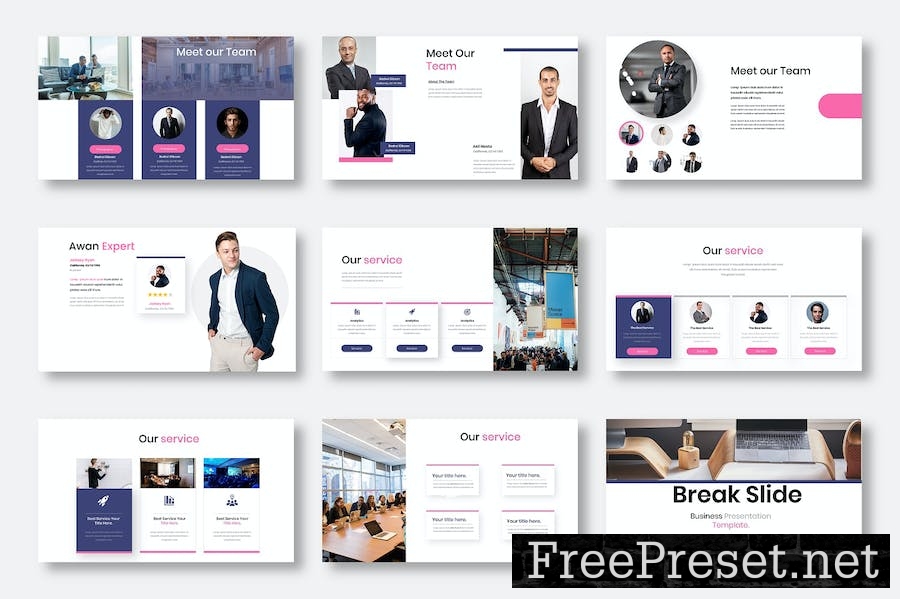 Awan – Business PowerPoint Template NGEJBZZ