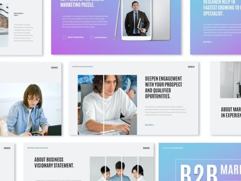 B2B Marketing Keynote Presentation Template QXTWMYT