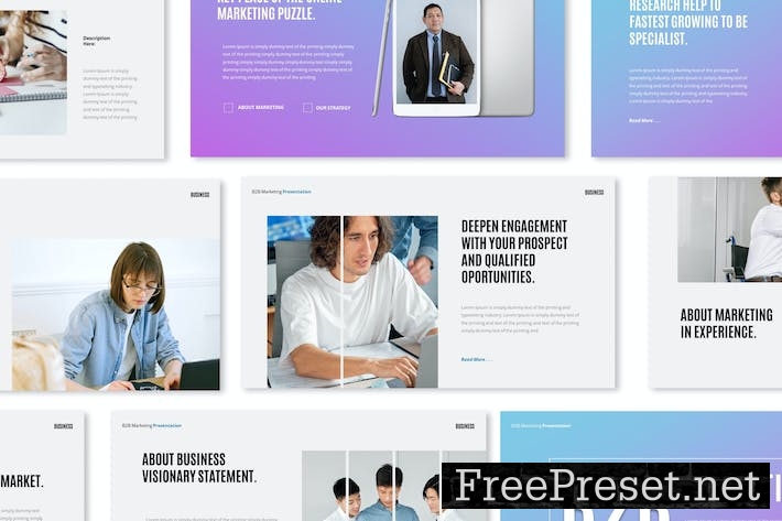 B2B Marketing Keynote Presentation Template QXTWMYT