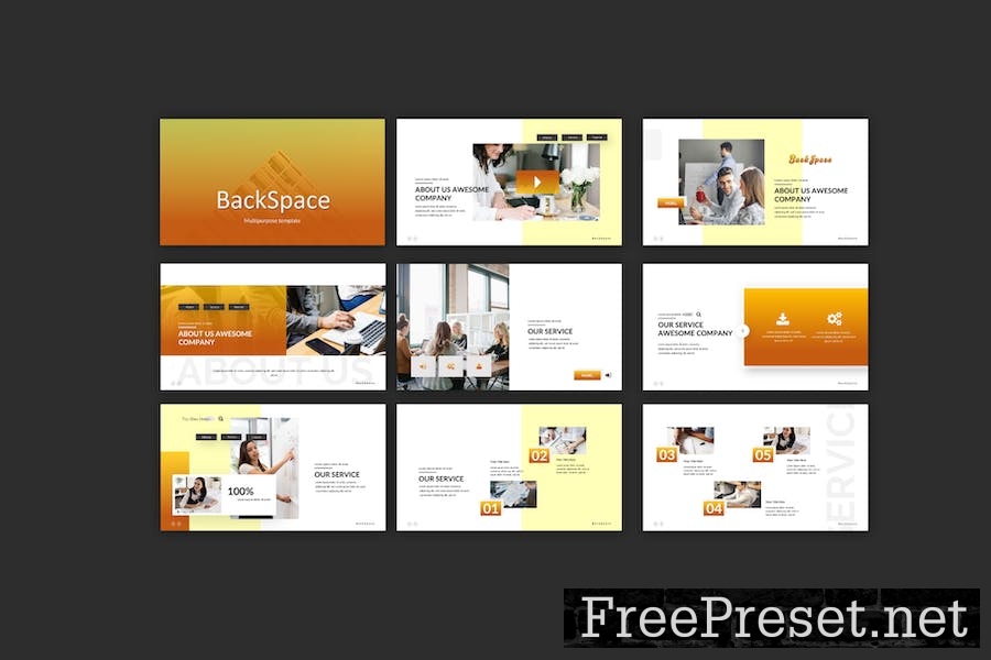 Backspace Keynote Template W97X7D7