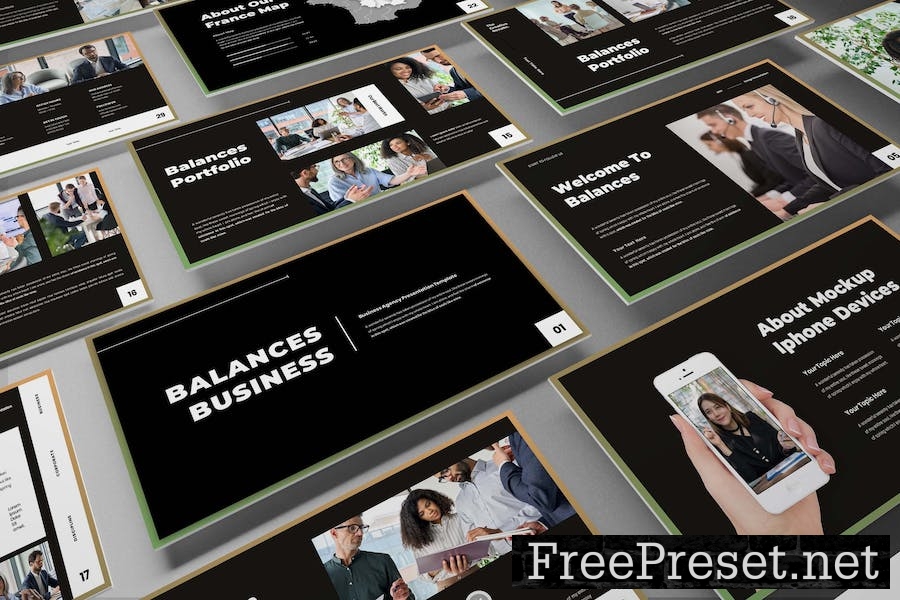 Balances - Business Presentation Keynote Template VC6L6GH