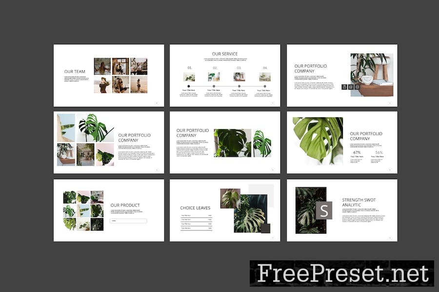 Bamboo Google Slide Template 642ABXS