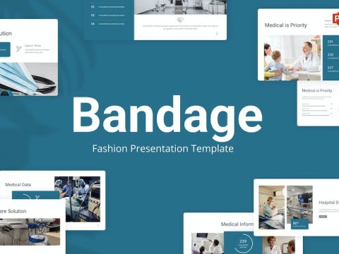 Bandage Blue Modern Medical PowerPoint 584Z868