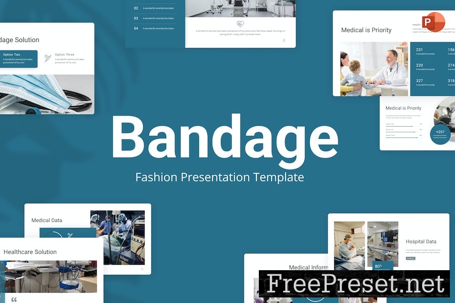 Bandage Blue Modern Medical PowerPoint 584Z868