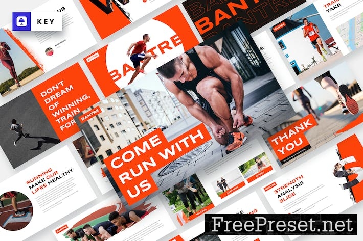 BANTRE - Running Club & Sport Keynote Template 2FLKGXP