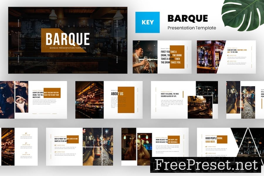 Barque - Bar & Cafe Keynote Template N6VUYLQ