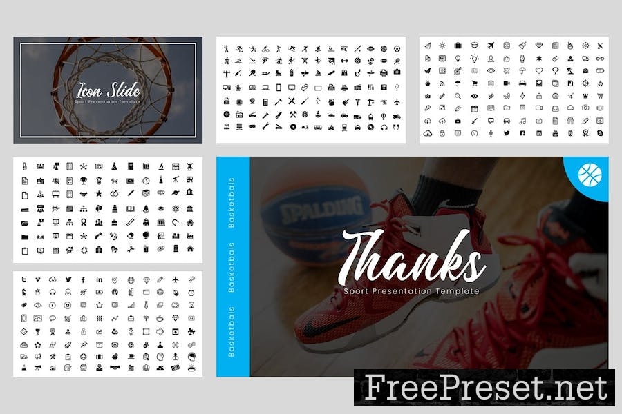 Basket – Basketball Sports Club Keynote Template MZLNW3G