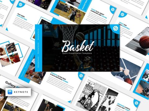 Basket – Basketball Sports Club Keynote Template MZLNW3G