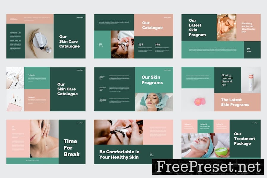 Bazeka - Beauty Clinic Google Slides Template KMK2S32