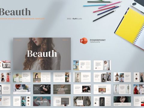 Beauth - Fashion and Beauty PowerPoint Template U7LLRLD