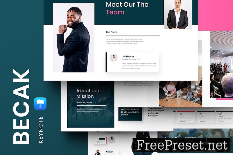 Becak – Business Keynote Template A32MJTA