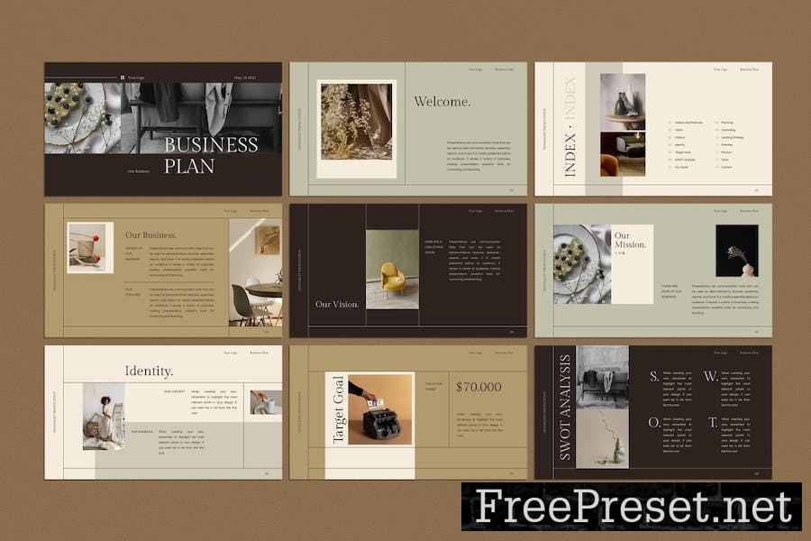 Beige Minimalist Business Plan Presentation R4BEYPN