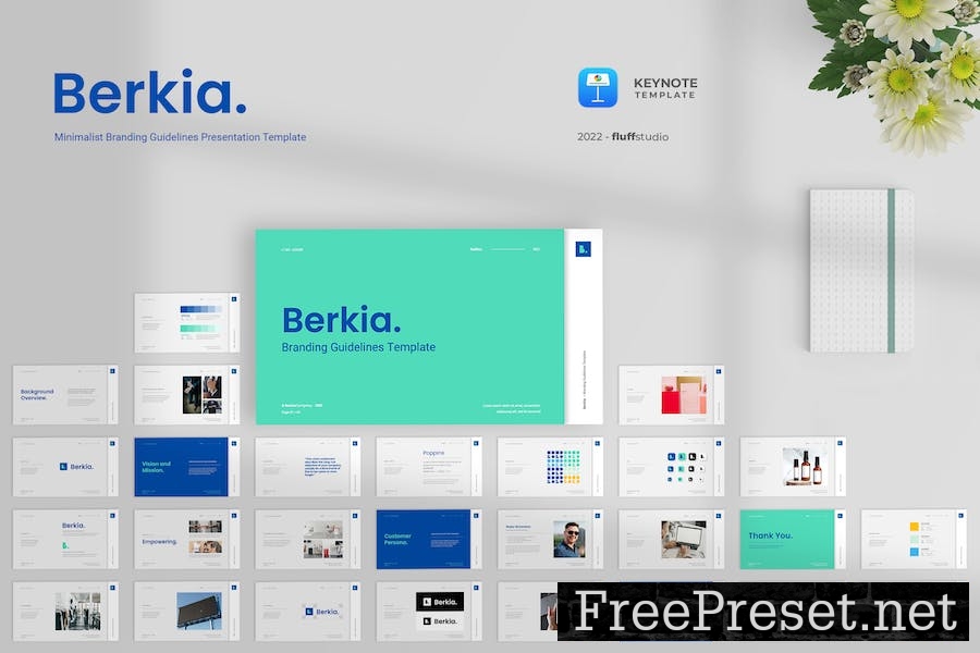 Berkia - Branding Guidelines Keynote Template PG6CCQX