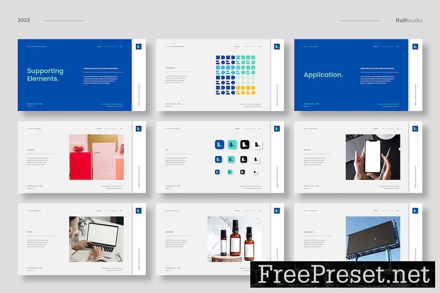 Berkia - Branding Guidelines PowerPoint Template 5SSMXBS