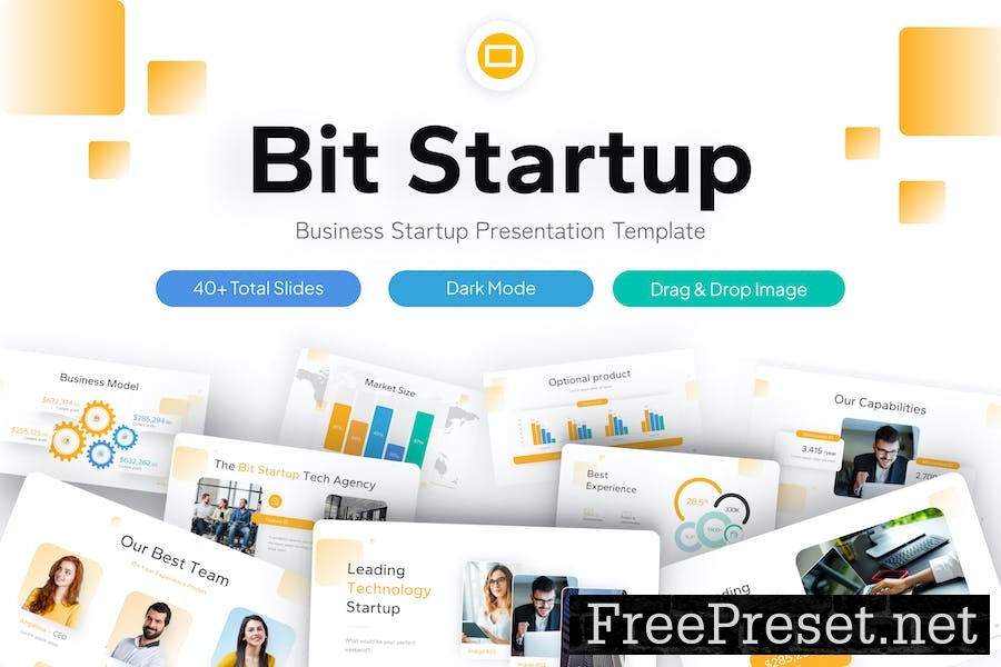 Bit Startup Modern Business Google Slides Template 82XSKJE