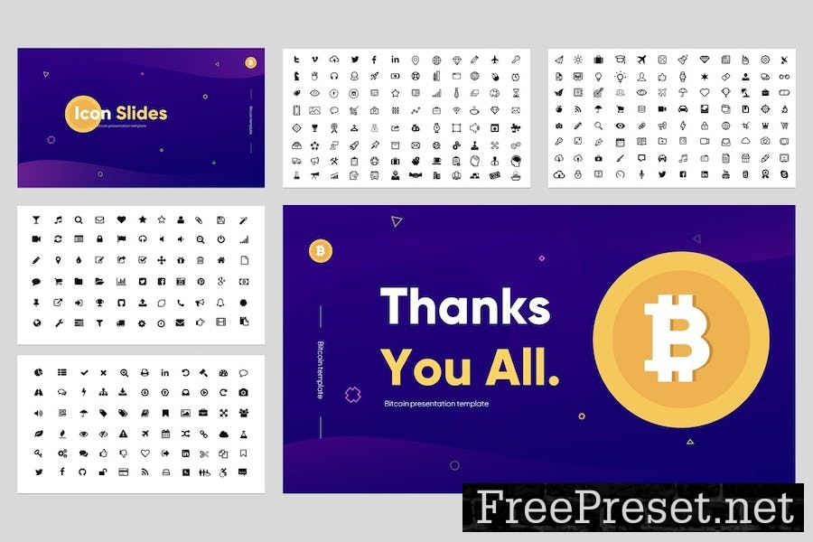 Bitcoin - Cryptocurrency Google Slides Template N6F5J7L