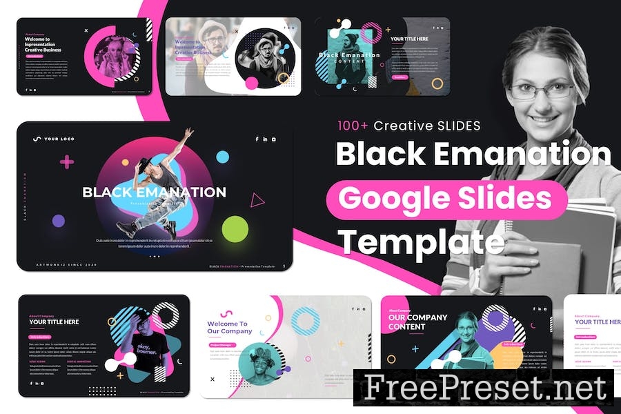 Black Emanation - Business Google Slides Template