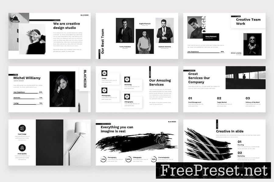 Blackdeck - Black White Keynote Template LLDVA9R