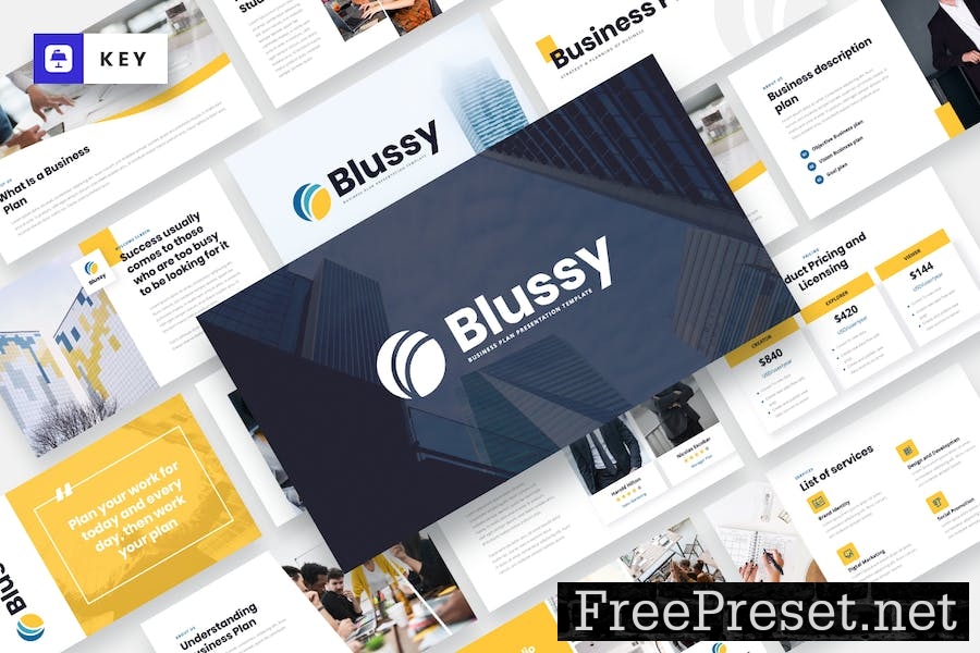 Blussy - Business Plan Keynote Template YR5JETH