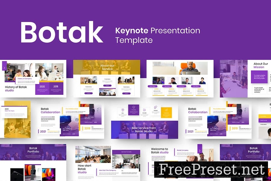 Botak – Business Keynote Template PM5TK3Q