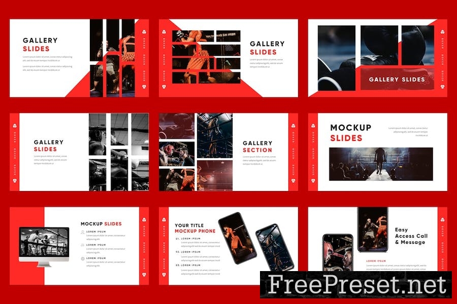 Boxer - Boxing and Sports Keynote Template 3TQZCXW