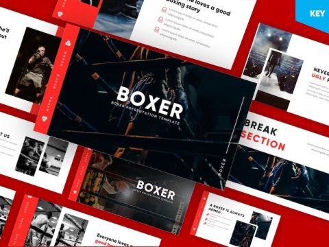 Boxer - Boxing and Sports Keynote Template 3TQZCXW