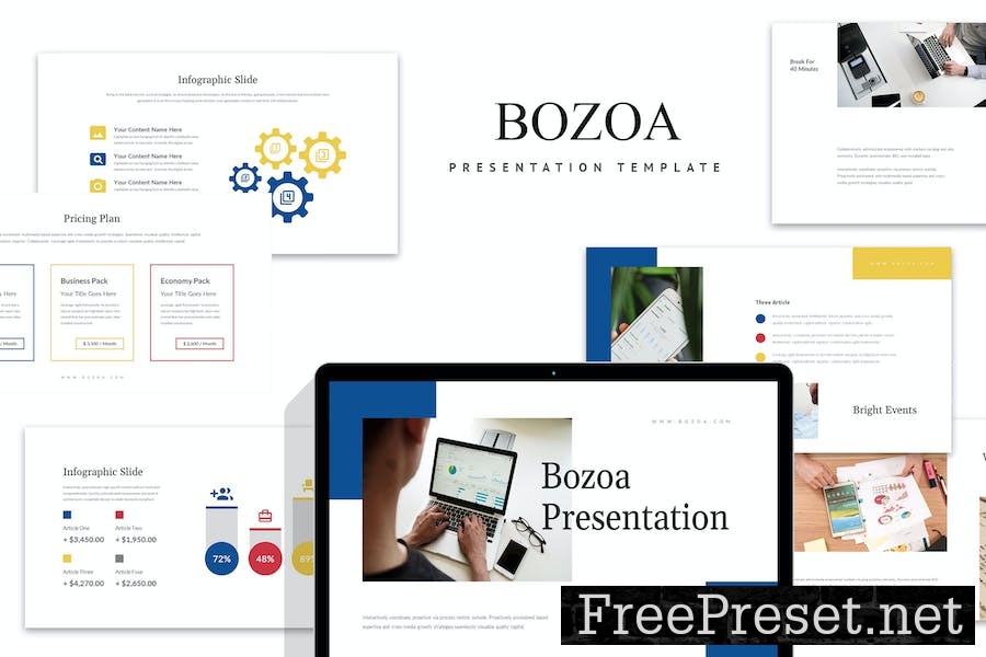 Bozoa : Annual Report Powerpoint Template BYLE58A