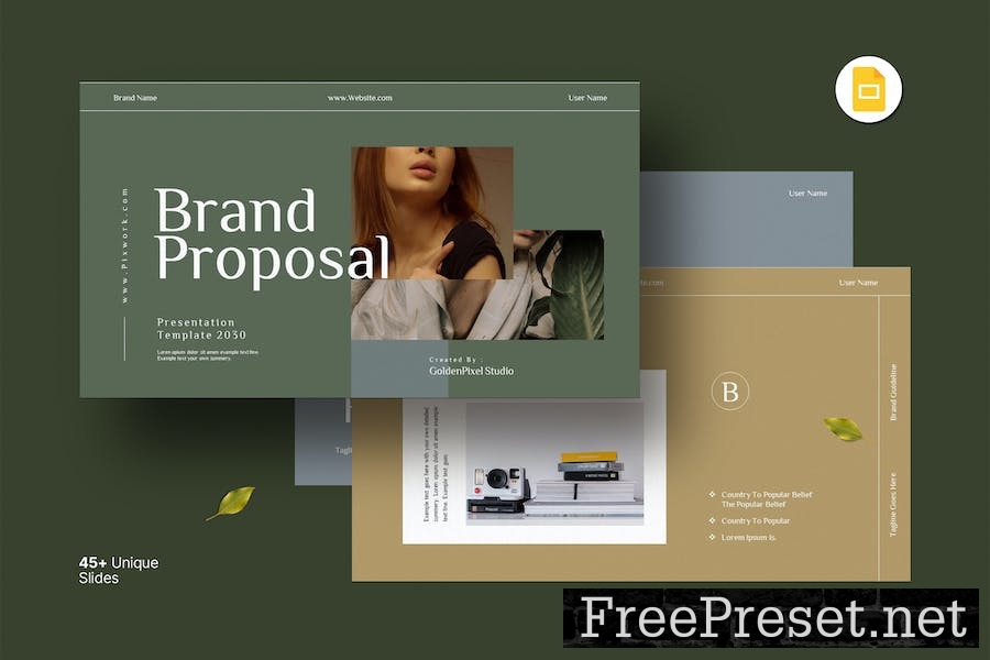 Brand Proposal Google Slides Template TWZPQUX