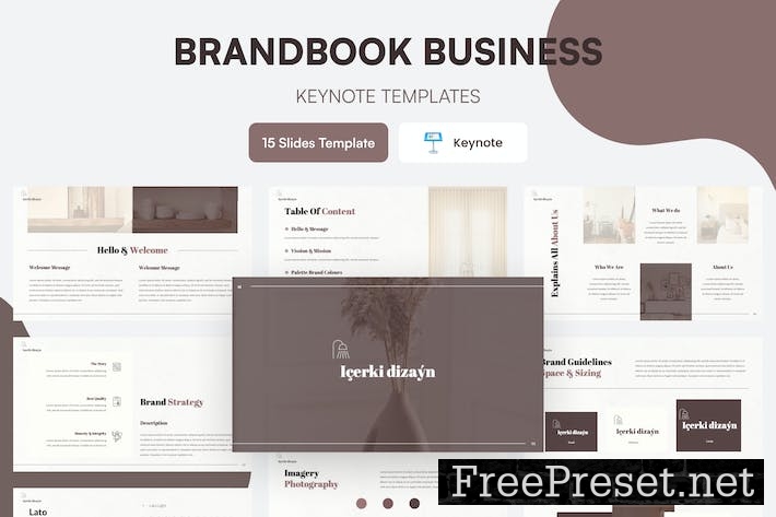 Brandbook Business Presentation Template - Keynote 8NF67H3