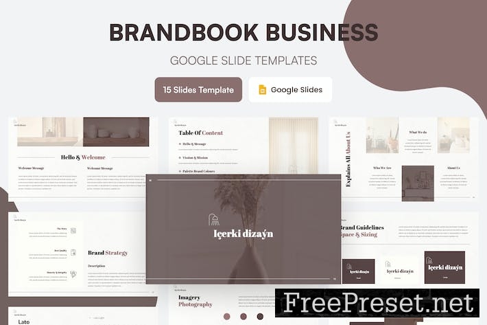 Brandbook Business Presentation Template Z87XQMV