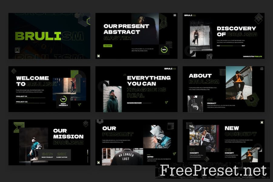 BRULISM - Abstract Vibrant Keynote Template XB5JMLJ