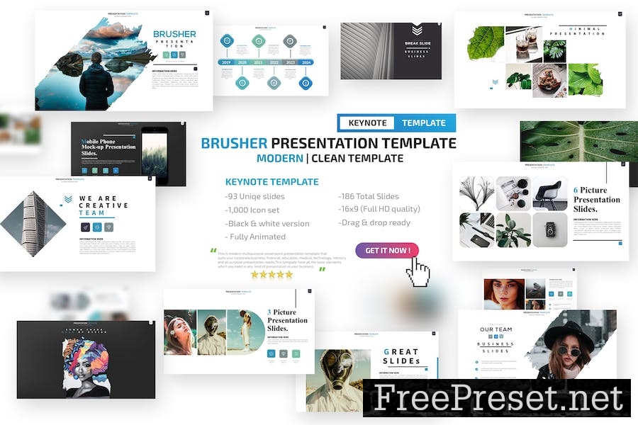 Brusher Keynote Presentation Templates HLSVQ7U