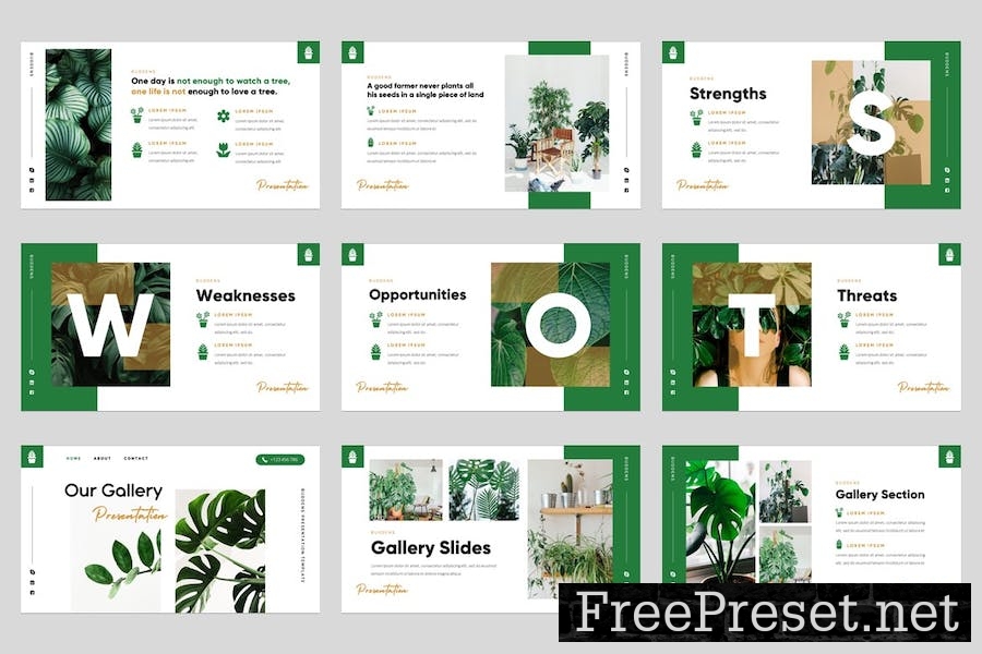 Buddens - Minimalism Tropical Powerpoint Template 85ZXQGZ