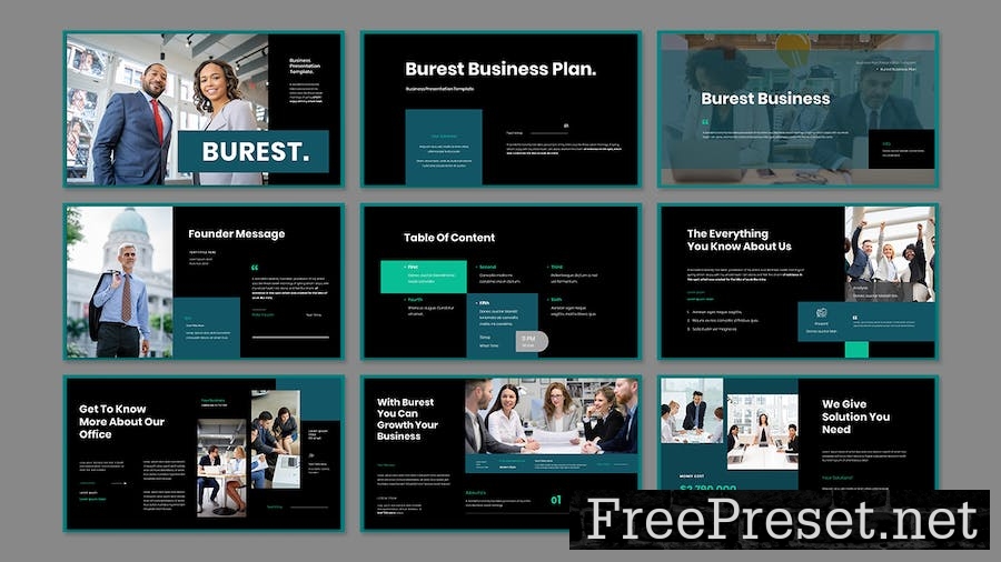 Burest Business Presentation Google Slide Template CELUPRN