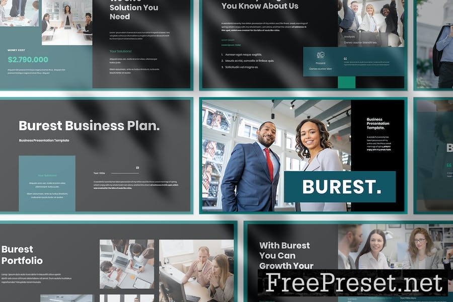 Burest Business Presentation Google Slide Template CELUPRN