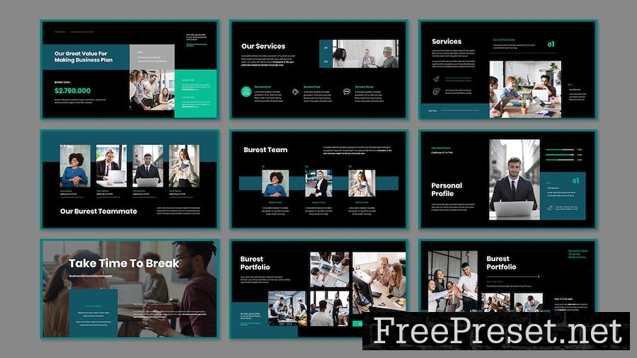 Burest - Business Presentation Keynote Template 8R3PTLF