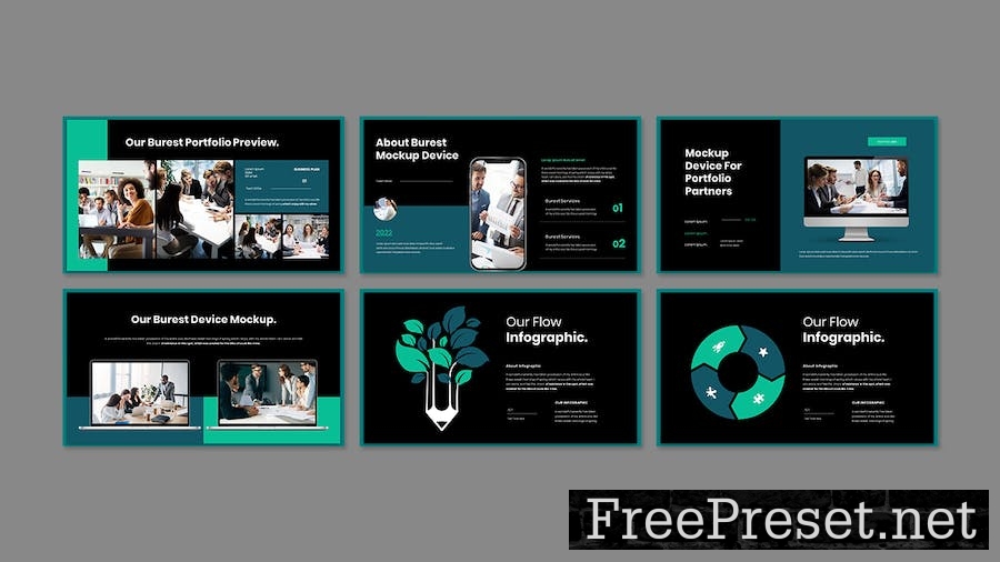 Burest - Business Presentation PowerPoint Template CM8JYNQ