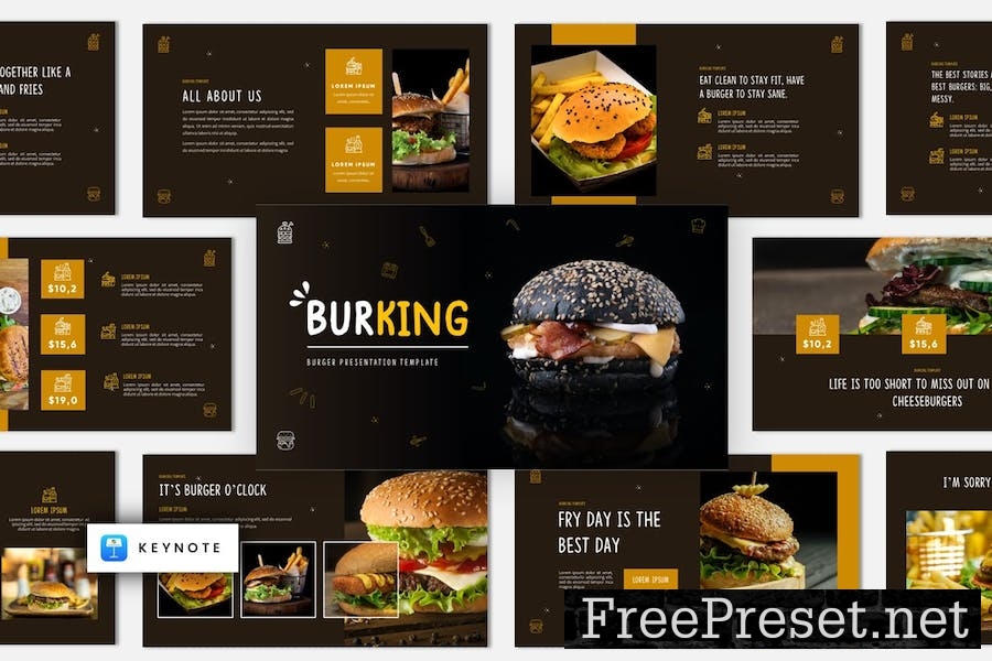 BURKING - Junk Foods Keynote Template JQV4E4P